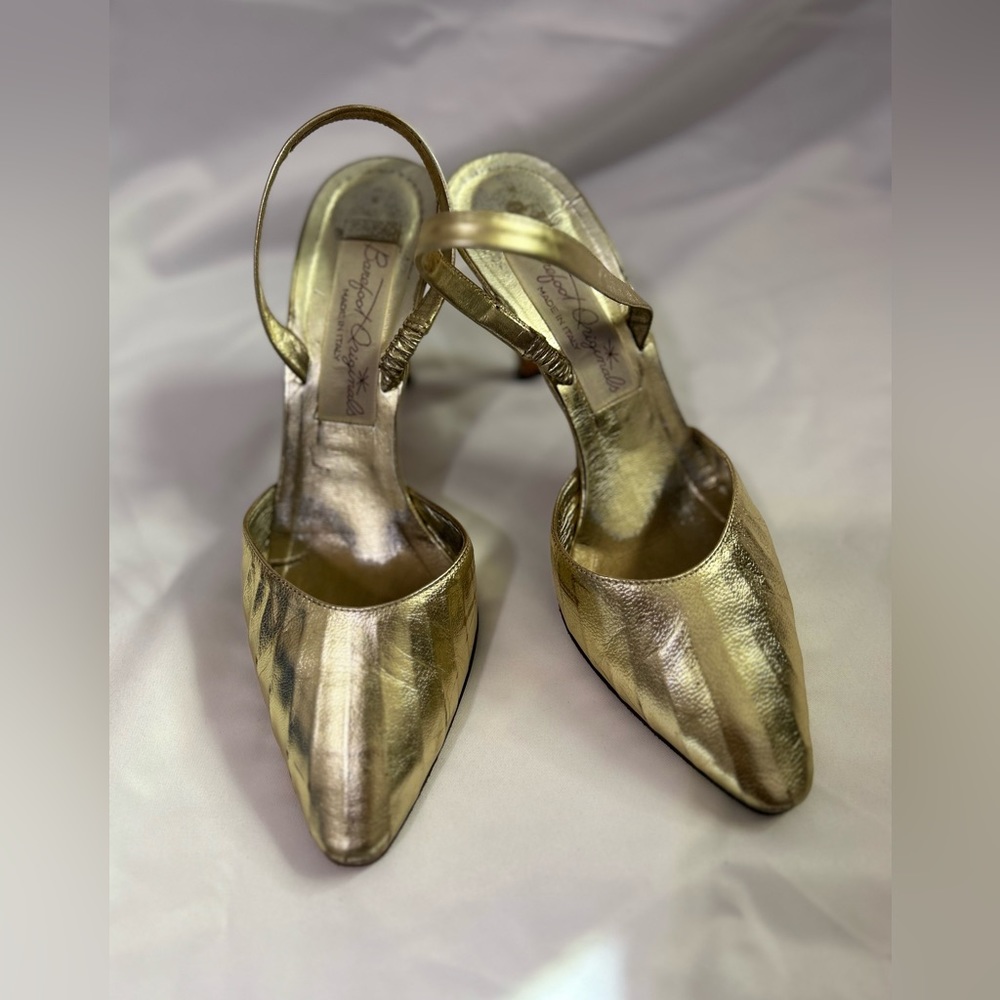 Vintage 90s Gold Heels